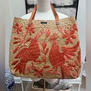 Kate Spade Bird Straw Tote - Sz Large